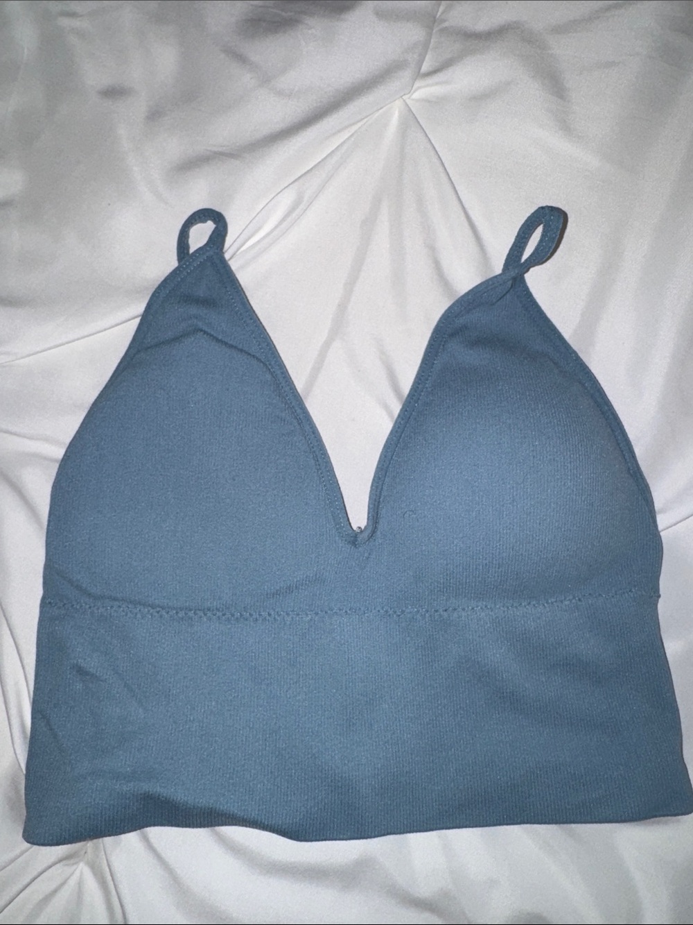 Anemone Dusty Blue V-Plunge Bralette